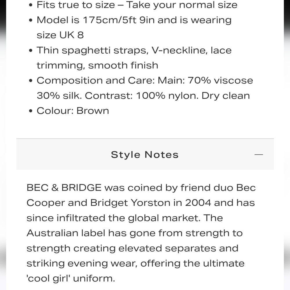 Bec + Bridge Deja Vous Slip Dress Silk And Lace Spaghetti Strap Ankle Length - Picture 5 of 15